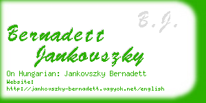 bernadett jankovszky business card